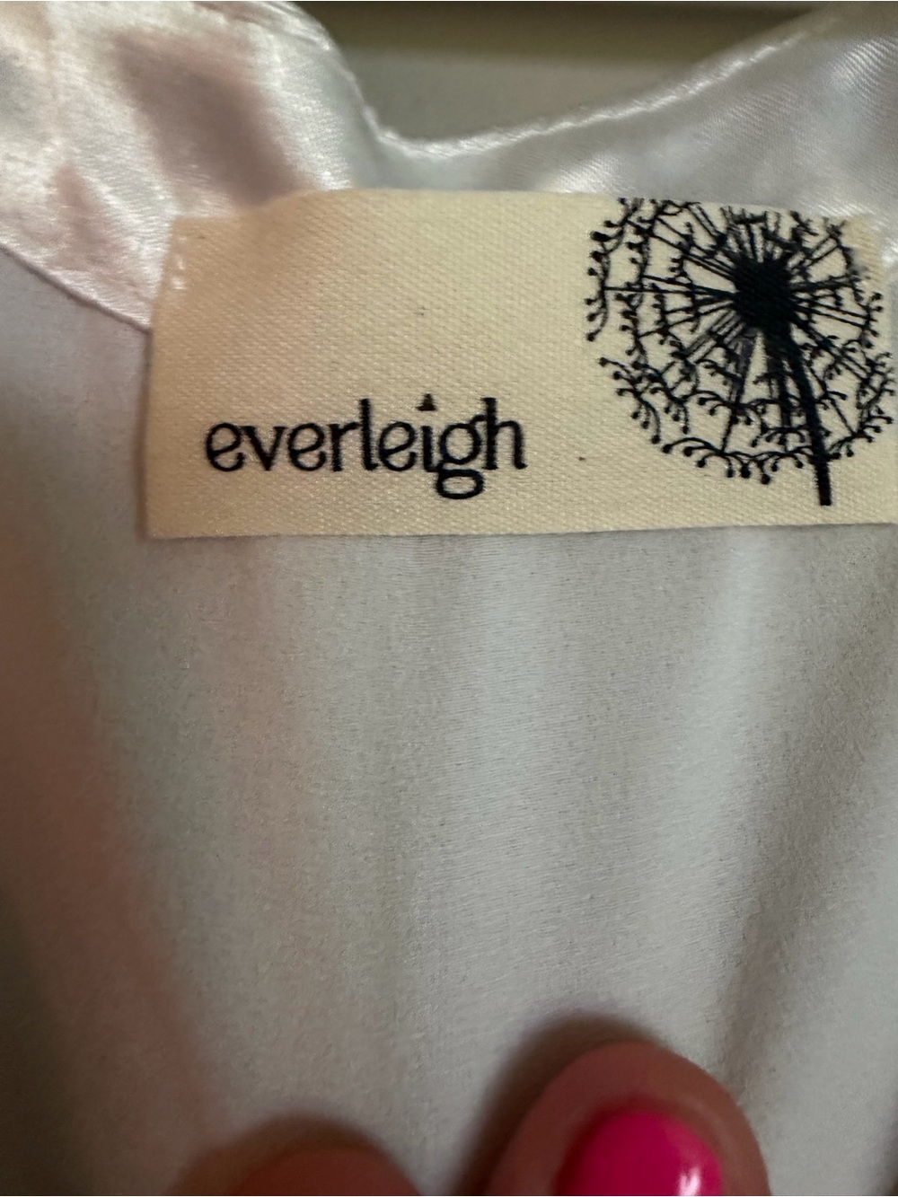 Everleigh White Satin-Trim Shell Top - Picture 2 of 2